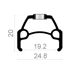 Baghjul Rodi Connect 28" / 8/9/10 speed / 622 x 19 med quick release og rustfri stl eger - sort