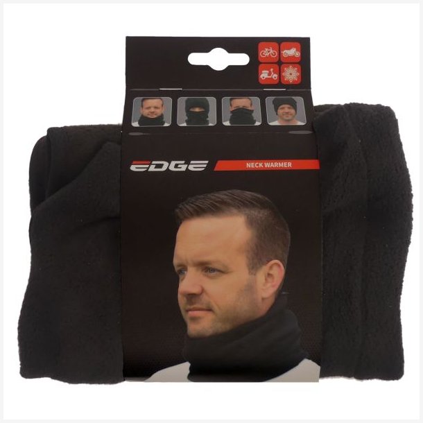 Multifunktionel halsvarmer Edge - polyester - sort
