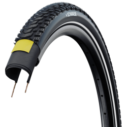Dk Schwalbe Marathon Mondial Pro Evo V-Guard 28 x 2,00"/50-622 - Sort med reflekterende strimmel