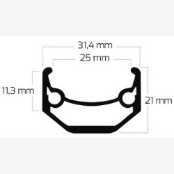 Flg Ryde Andra 40 27,5" 650B / 584 x 25C aluminium 36 huller 14G - sort