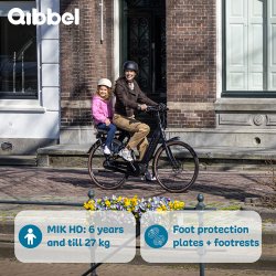 Barnesde bag Qibbel Junior 6+ - MIK HD - med fodsttte og beskyttelsesplade - Midnight Black