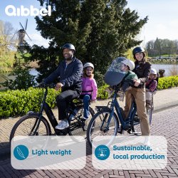 Barnesde bag Qibbel Junior 6+ - MIK HD - med fodsttte og beskyttelsesplade - Midnight Black