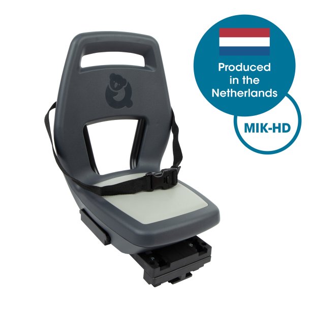 Barnesde bag Qibbel Junior 6+ - MIK HD - med fodsttte og beskyttelsesplade - Granitgr