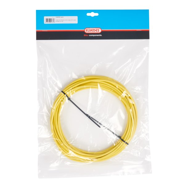 Elvedes bremseyderkabel med teflonbelgning 4,9 mm / 10 meter (rulle) - gul