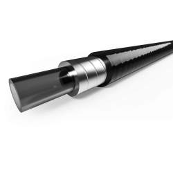 Elvedes bremseyderkabel med teflonbelgning 4,9 mm / 10 meter (rulle) - gul