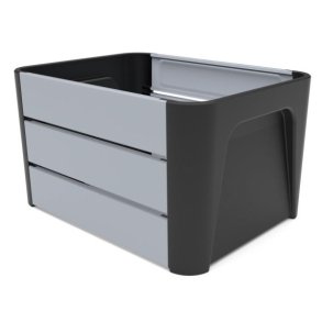 Cykelkasse Mirage 'Klik 'n Krat' sort-gr� - 24L