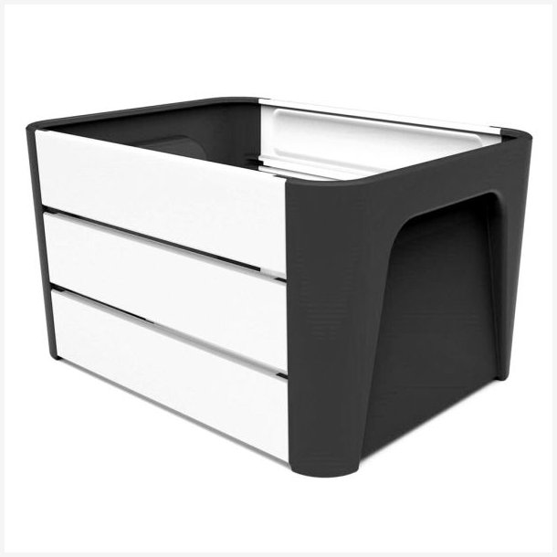 Mirage cykelkasse Klik 'n Krat 24L - sort/hvid