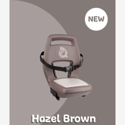 Bageste barnecykelsde Qibbel Junior 6+ med fodsttter, sikkerhedssele og beskyttelsesplade - Hazel Brown