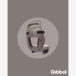 Bageste barnecykelsde Qibbel Junior 6+ med fodsttter, sikkerhedssele og beskyttelsesplade - Hazel Brown