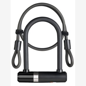 U-l�s Axa Newton Mini + kabel 100/8 sort