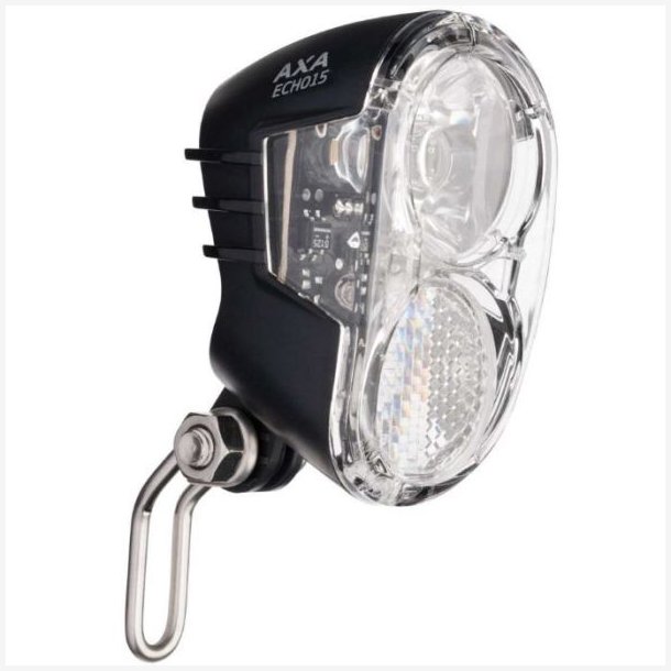 Forlygte Axa Echo15 Switch dynamo &amp; elcykel - sort