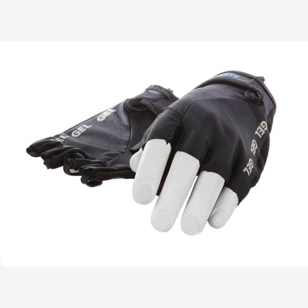 Lycra handske Mirage med gelpuder - str. L - sort/sort