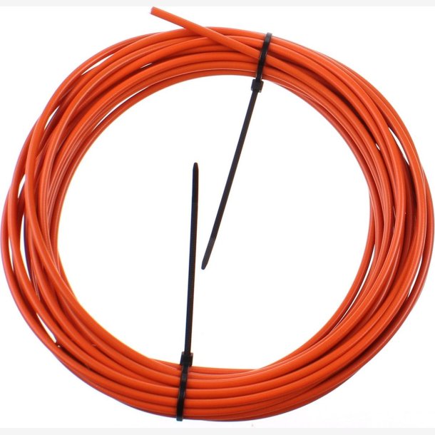 Elvedes bremseyderkabel med teflonbelgning 4,9 mm - 10 meter (rulle) - orange