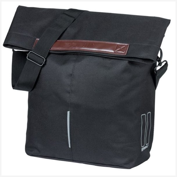 Cykeltaske shopper Basil City MIK Hooks 14 16L 13 x 29 x 31 cm - sort