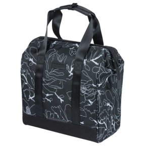 Cykeltaske shopper Basil Grand Flower MIK 23L 12 x 35 x 35 cm - sort