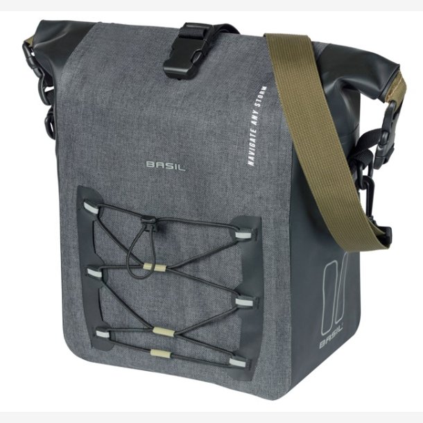 Cykeltaske Basil Navigator Storm M MIK 12 15L 14 x 25 x 36 cm - sort