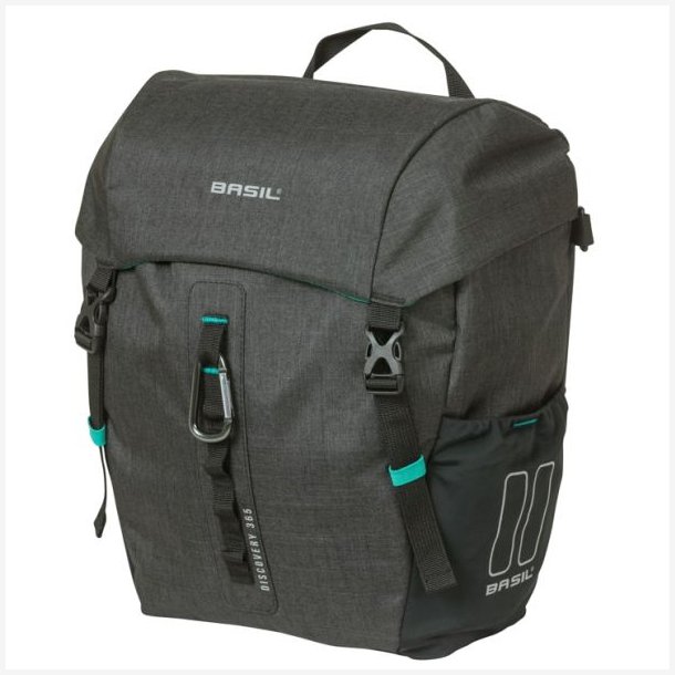 Cykeltaske Basil Discovery 365D M MIK 9L 12 x 25 x 33 cm - sort/gr�