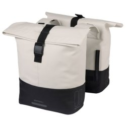 Dobbelt cykeltaske Basil Cove 28-32L 14 x 29 x 36 cm - hvid/sort