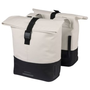 Dobbelt cykeltaske Basil Cove 28-32L 14 x 29 x 36 cm - hvid/sort