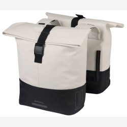 Dobbelt cykeltaske Basil Cove 28-32L 14 x 29 x 36 cm - hvid/sort