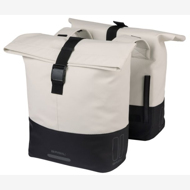 Dobbelt cykeltaske Basil Cove 28-32L 14 x 29 x 36 cm - hvid/sort