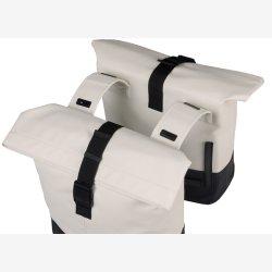 Dobbelt cykeltaske Basil Cove 28-32L 14 x 29 x 36 cm - hvid/sort