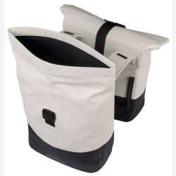 Dobbelt cykeltaske Basil Cove 28-32L 14 x 29 x 36 cm - hvid/sort