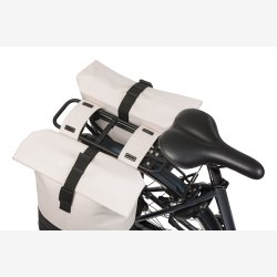 Dobbelt cykeltaske Basil Cove 28-32L 14 x 29 x 36 cm - hvid/sort