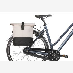 Dobbelt cykeltaske Basil Cove 28-32L 14 x 29 x 36 cm - hvid/sort
