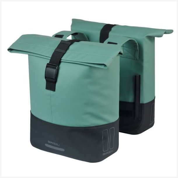 Dobbelt cykeltaske Basil Cove 28-32L 14 x 29 x 36 cm - gr�n/sort
