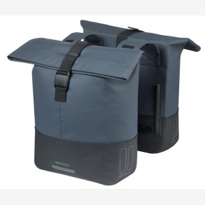 Dobbelt cykeltaske Basil Cove 28-32L 14 x 29 x 36 cm - bl/sort