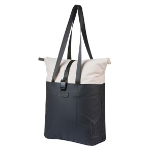 Cykeltaske shopper Basil Vive MIK 15-20L 11 x 29 x 34 cm - sort/hvid