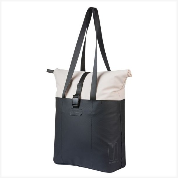 Cykeltaske shopper Basil Vive MIK 15-20L 11 x 29 x 34 cm - sort/hvid