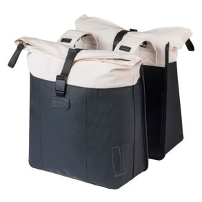 Dobbelt cykeltaske Basil Vive 28-35L 14 x 30 x 38 cm - sort/hvid