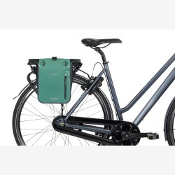 Cykeltaske Basil Rivo M presenning MIK 12 15L 14 &times; 25 &times; 38 cm grn/sort