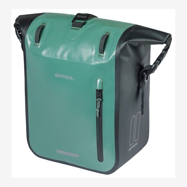 Cykeltaske Basil Rivo M presenning MIK 12 15L 14 &times; 25 &times; 38 cm grn/sort