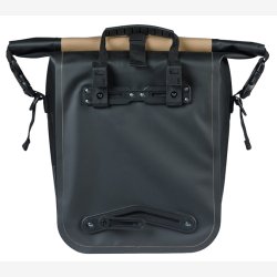 Enkelt cykeltaske Basil Rivo M presenning MIK 12 15L 14 x 25 x 38 cm sand/sort