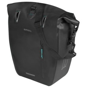 Cykeltaske Basil Rivo L tarpaulin MIK Hooks 25 31L 14 x 28 x 43 cm - sort