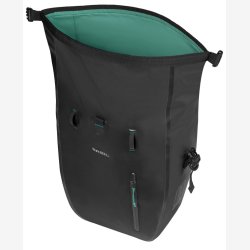 Enkelt cykeltaske Basil Rivo L presenning MIK 25 31L 14 x 28 x 43 cm sort
