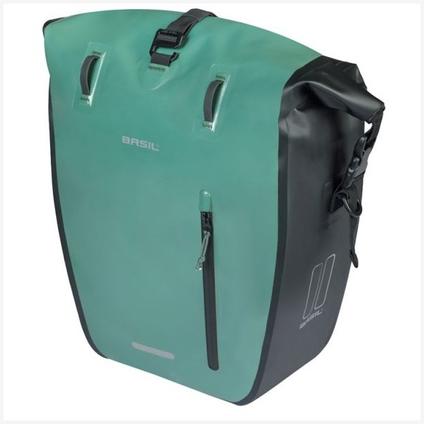 Cykeltaske Basil Rivo L tarpaulin MIK 25-31L 14 x 28 x 43 cm gr�n/sort