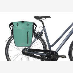 Enkelt cykeltaske Basil Rivo L presenning MIK 25 31L 14 x 28 x 43 cm grn/sort