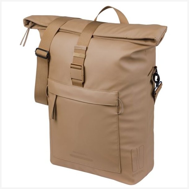 Cykeltaske Basil Brooklyn MIK 17L 14 x 32 x 40 cm - sand brun