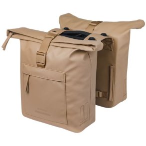 Dobbelt cykeltaske Basil Brooklyn MIK 41L 14 x 30 x 37 cm - sand brun