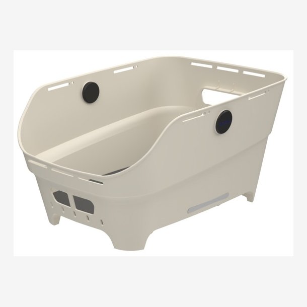 Bagerste cykelkurv Basil Cento Neo WSL 46 x 23 x 14 cm - hvid