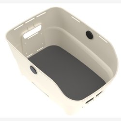 Bagerste cykelkurv Basil Cento Neo WSL 46 x 23 x 14 cm - hvid