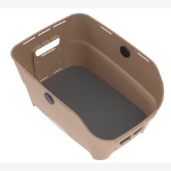 Bagerste cykelkurv Basil Cento Neo WSL 46 x 23 x 14 cm - sand