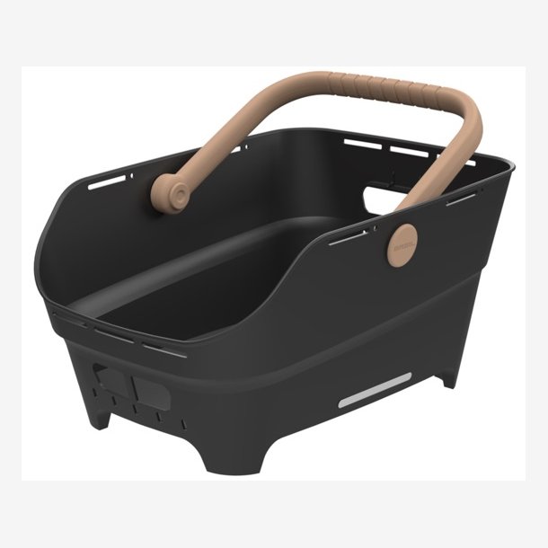 Bagerste cykelkurv Basil Cento Neo 46 x 23 x 14 cm - sort