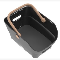 Bagerste cykelkurv Basil Cento Neo 46 x 23 x 14 cm - sort