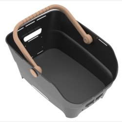 Bagerste cykelkurv Basil Cento Neo MIK 46 x 23 x 14 cm - sort