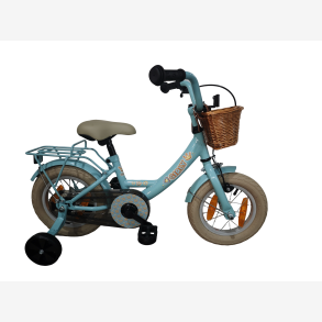B�rnecykel Bikefun Girly 12 tommer - med kurv, st�ttehjul og bremsenav - Bl�